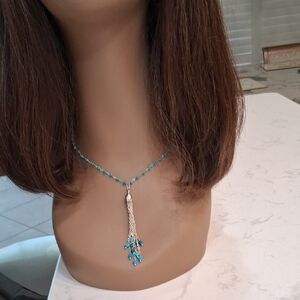 Milor Pure Silver Necklace with Turquoise Accents.